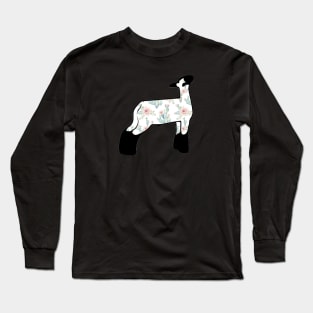 Watercolor Cactus Market Wether Lamb Silhouette 1 - NOT FOR RESALE WITHOUT PERMISSION Long Sleeve T-Shirt